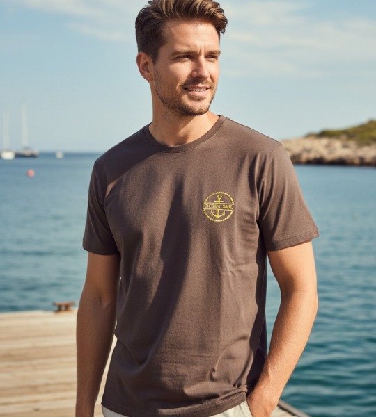 ANCHOR KAHVERENGİ MODAL T-SHIRT